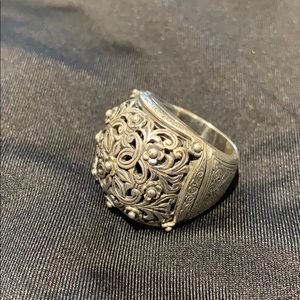 Konstantino Sterling Silver Domed Scroll Ring